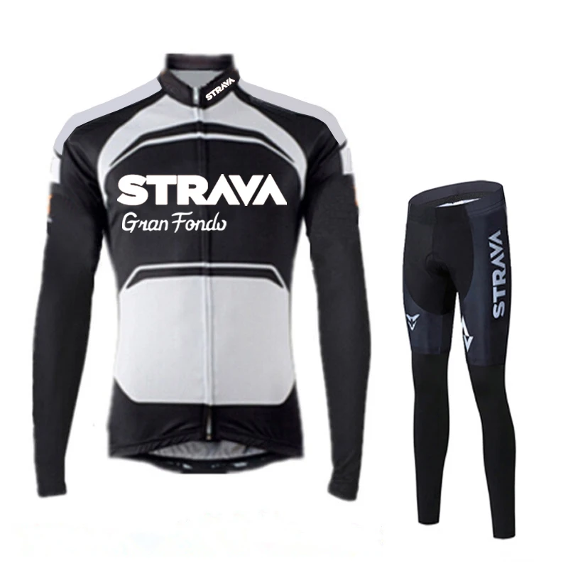 

Новинка 2022, командный мужской комплект одежды STRAVA для велоспорта, комплект дышащей одежды для велоспорта с длинным рукавом, комплект одежды...