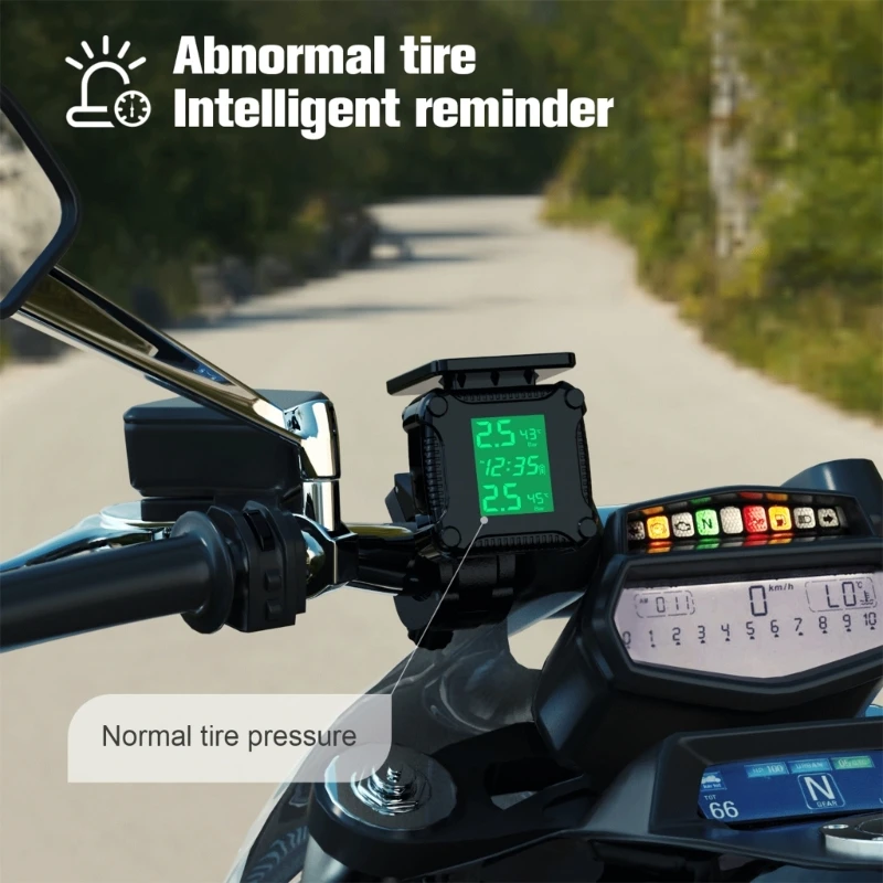 

Беспроводная система TPMS для мотоциклов, датчик температуры в шинах, монитор с цифровым дисплеем, AOS