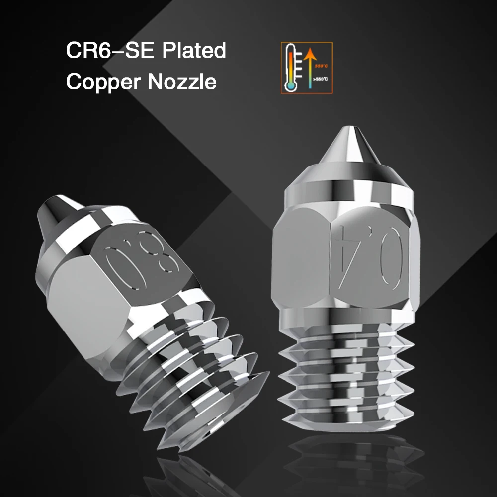 

Ender 3 S1/ PRO Copper Nozzle M6 For CR-6 SE Copper Nickel Plated Nozzle Nozzle For Ender3 S1 Hotend Print Head 3D Printer Parts