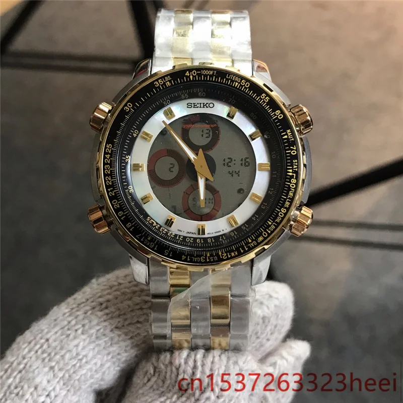 

Часы-скелетоны SEIKO мужские/женские механические, автоматические золотистые ретро-часы AAA, кварцевые