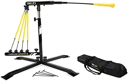 

Hurricane Premium Portable Batting Practice/Hitting Swing Trainer System for Baseball and Softball, All Ages Training