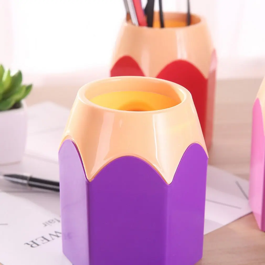 

Creative Pen Vase Pencil Pot Makeup Brush Holder Stationery Desk Tidy Container AIZB