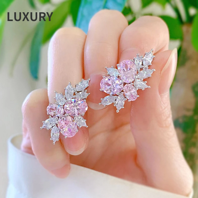 

Женские серьги из серебра 100% пробы, с бриллиантами
