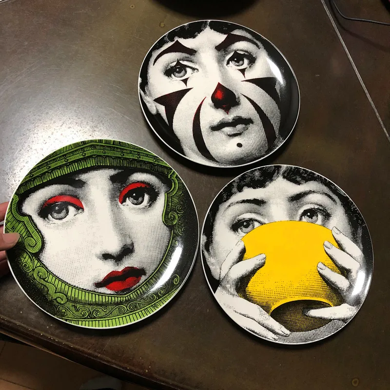 

8inch European Decorative Plate Nordic Styel Living Room Ceramic Decorative Tray Home Decoration
