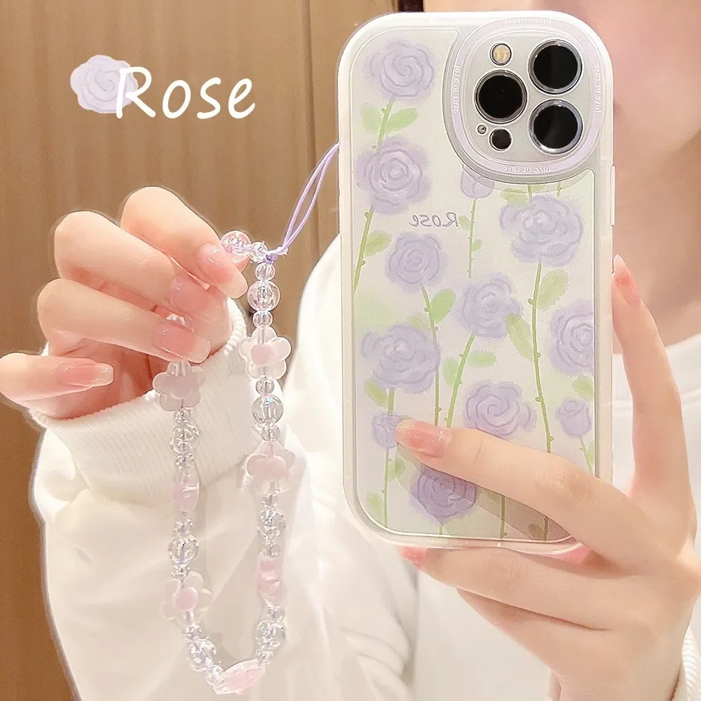 Романтический браслет Sweet Miss Rose для женщин и девочек Чехол телефона iPhone 16 15 14 13 11 12