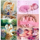 5D алмазная живопись сделай сам, ангел, девочка, ребенок, полная вышивка, Алмазная мозаика, картина стразы, Декор для дома, спальни, гостиной