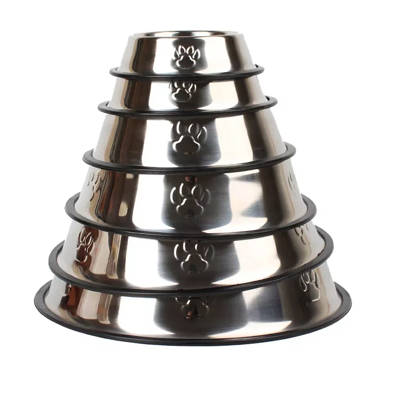 

Stainless Steel Dog Bowl For Dish Water Dog Food Bowl Pet Puppy Cat Bowl Feeder Feeding Dog Water Bowl For Dogs Cats