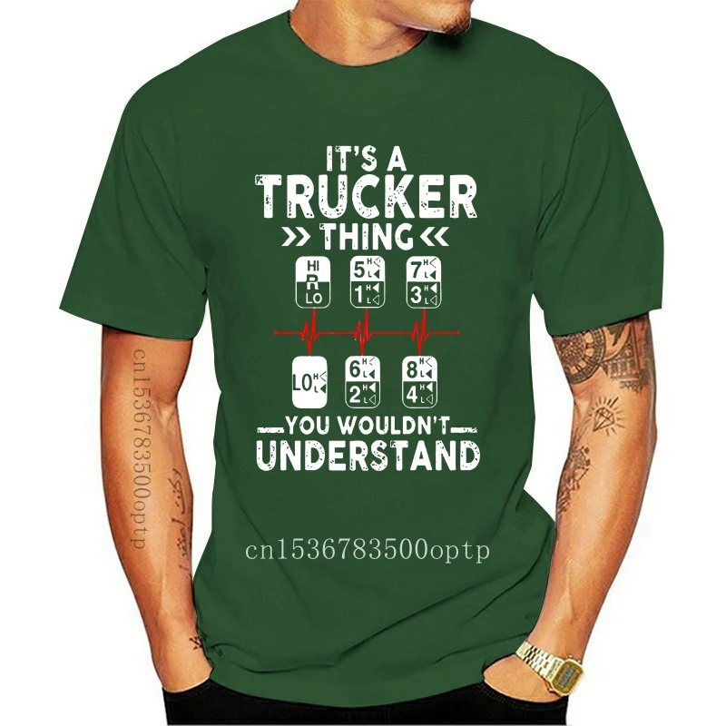 

Модная новая забавная Мужская рубашка It Trucker Thing для водителя грузовика брендовая одежда футболка в стиле хип-хоп простая сращивающаяся Фут...