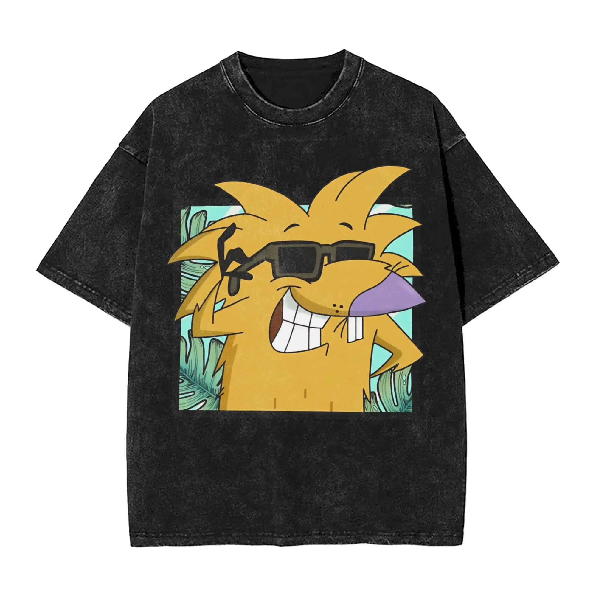 Фото Футболка с принтом Angry Beavers Daggett & Norbert Feverish, уличная одежда, хип-хоп, оригинальные футболки, футболка для мужчин и женщин с коротким рукавом. №3