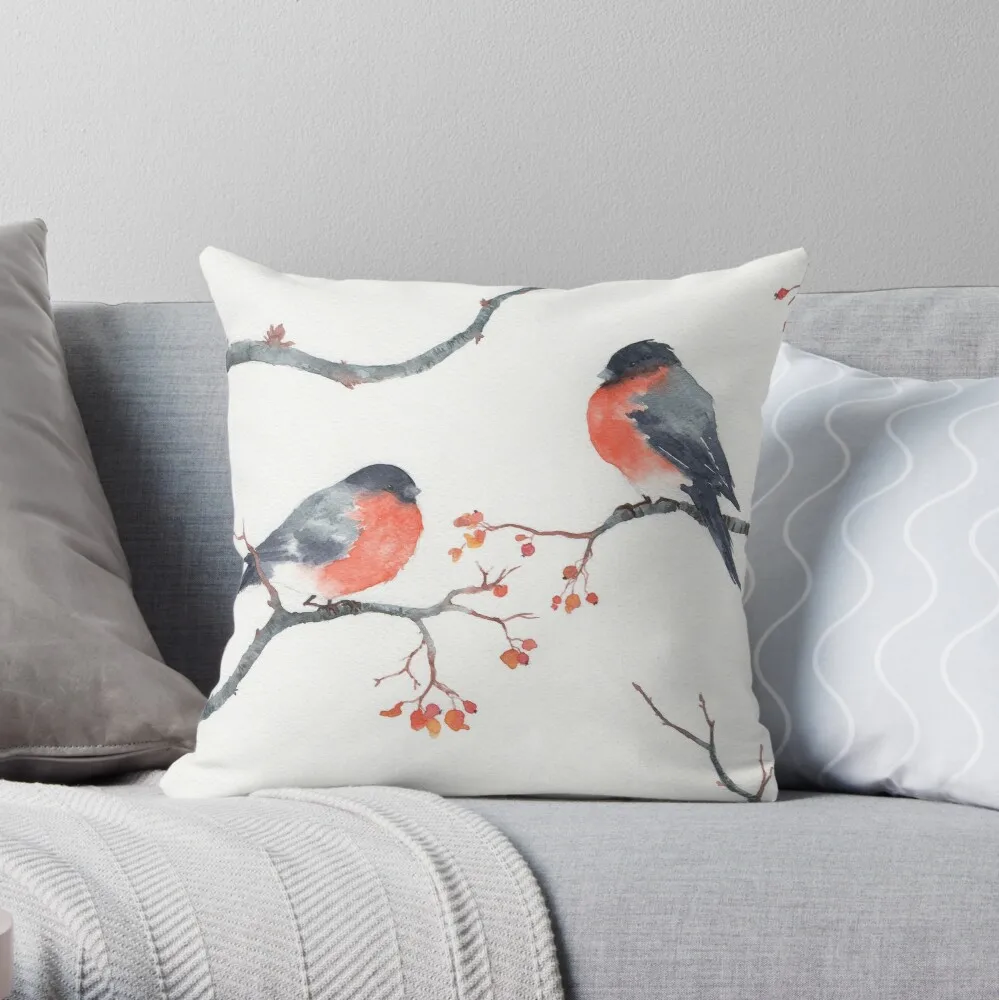 

Bullfinches накидка на подушку, чехол из полиэстера, домашний декор, накидка на подушку, накидка на подушку