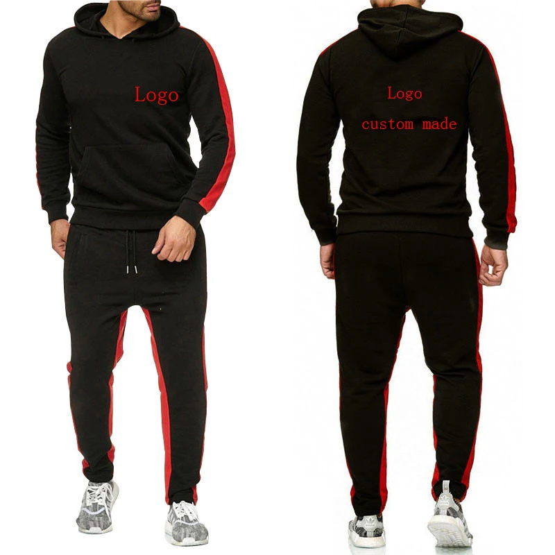 

2023 Logo Customization Brand New Mens Sport Wear Hoodie Sweatpants High Quality Solid Color Hooded Long Sleeve Jogging Suit
