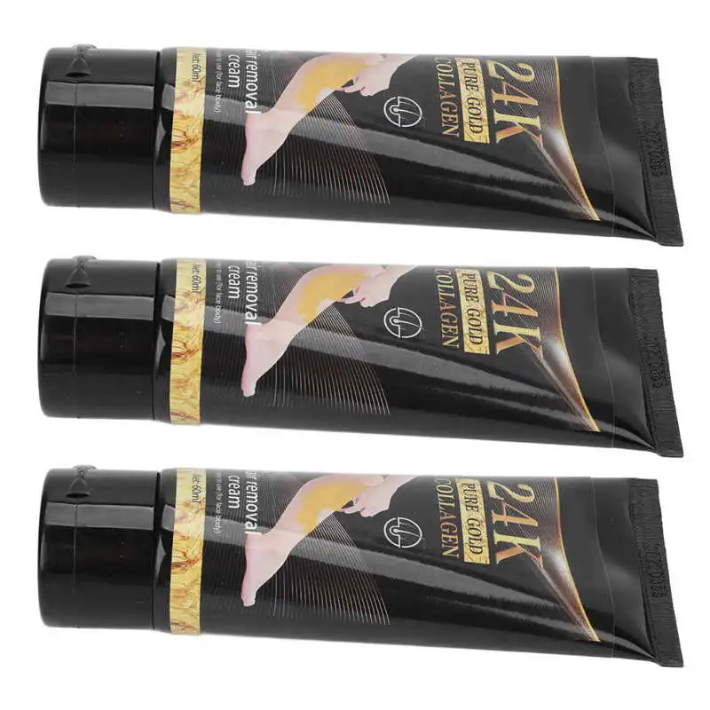 

Hair Removal Cream Hair Remover Cream 24K Golden Collagen Shrink Pores Gentle Natural Ingredients for Skin Care for Arm