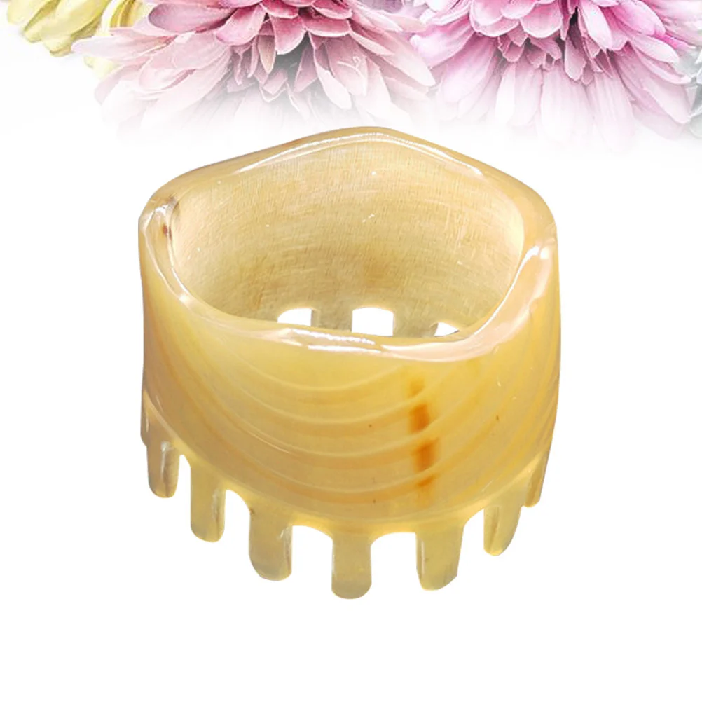 

Comb Hair Head Wide Scalp Natural Tooth Horn Held Hand Scratcher Women Curly Toothed Shampoo Brush Body Guasha Board Wire