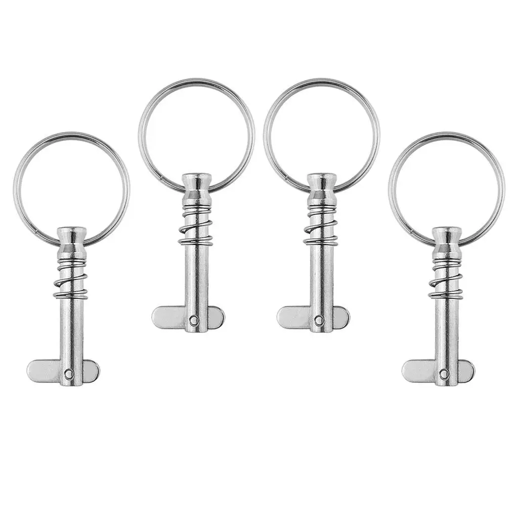 

4Pieces Quick Release Pin 6.3X40mm Bimini Top Deck Hinge Marine Hardware