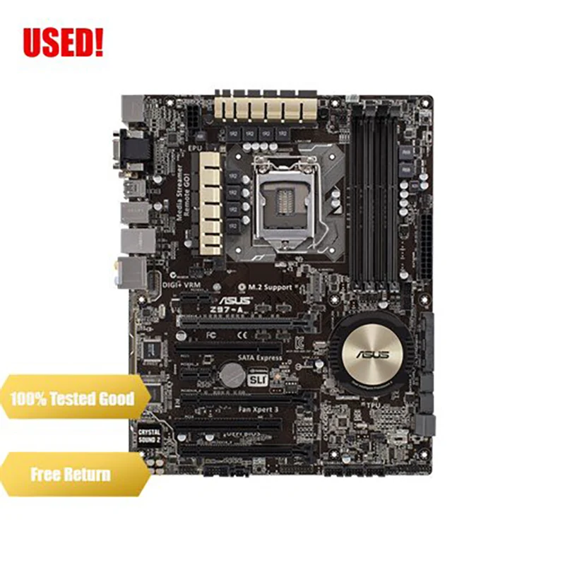 Б/у десктопная Материнская плата Asus Z97 LGA 1150 для Core i7 i5 i3 DDR3 SATA3 USB3.0