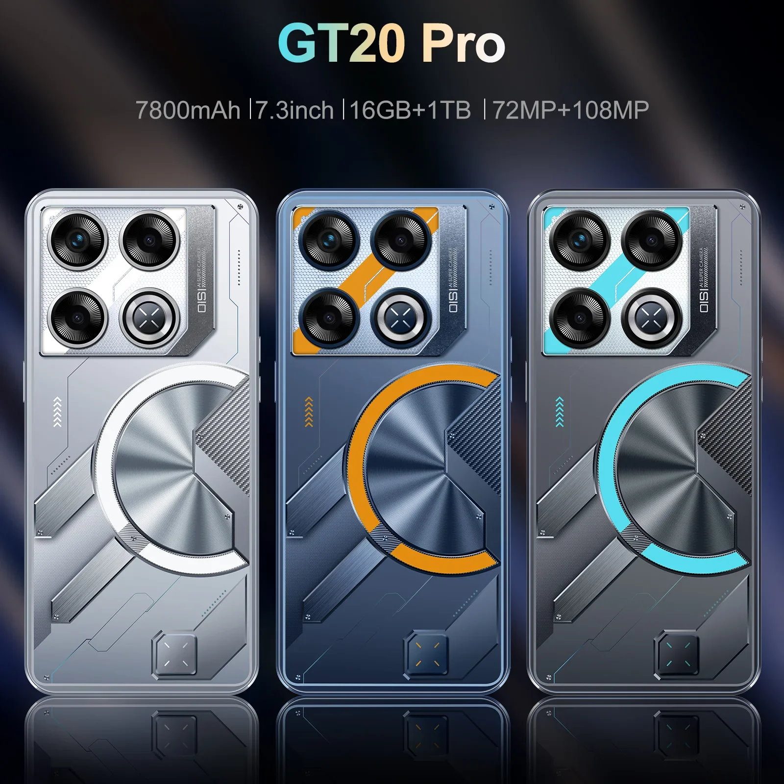 Новый популярный телефон Gt20 Pro с 7 3-дюймовым большим экраном HD-смартфон версия