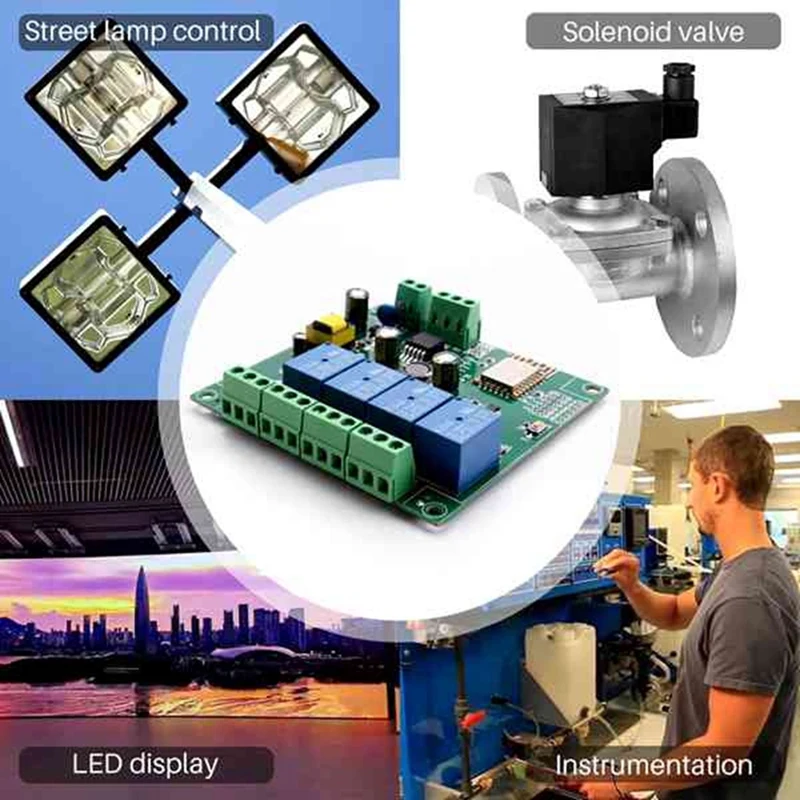 ESP8266ESP-12F WIFI релейный модуль 4 канала AC90-250V/DC7-30V/5V переключатель задержки для Smarthome