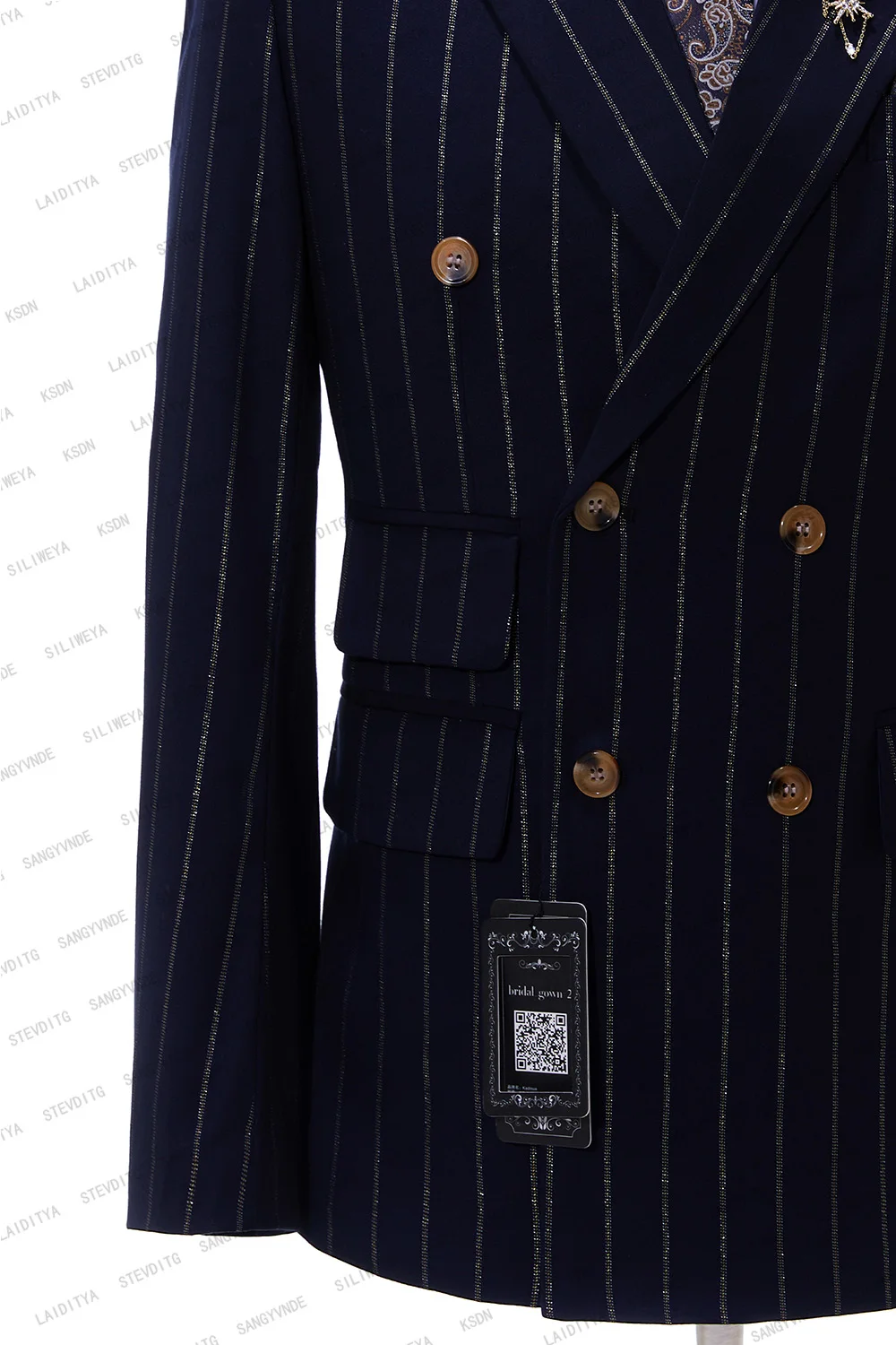 Костюм Блейзер мужской двубортный пиджак и брюки облегающий смокинг в