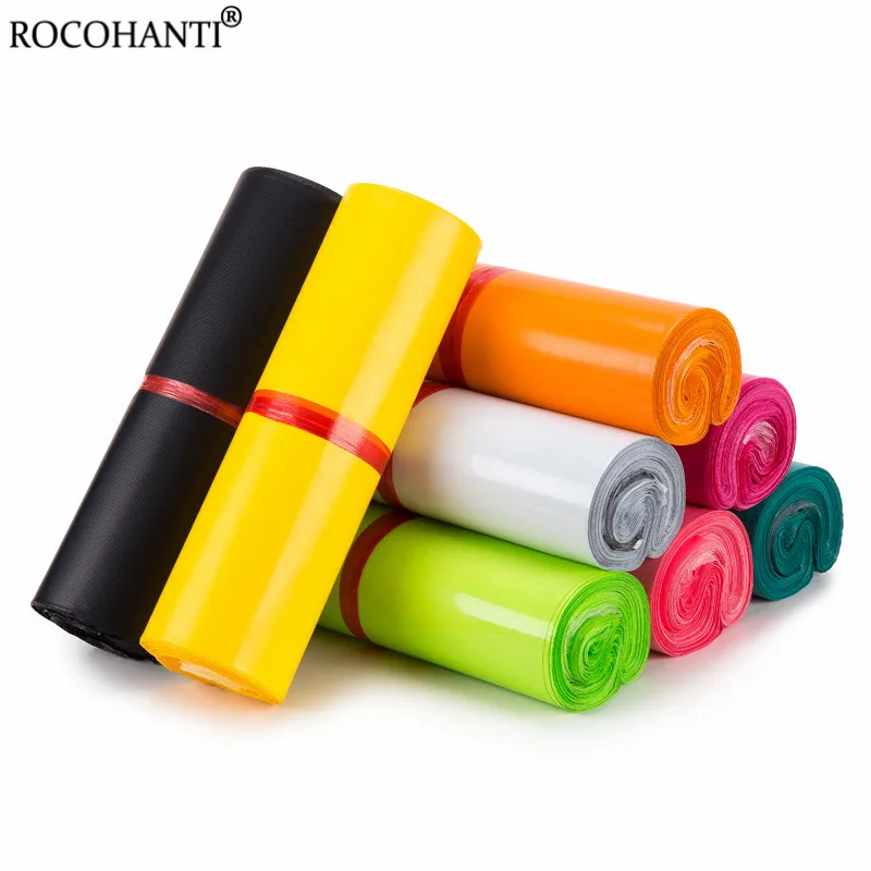 50 шт. оранжево-желтые полиэтиленовые пакеты с логотипом на заказ - купить по