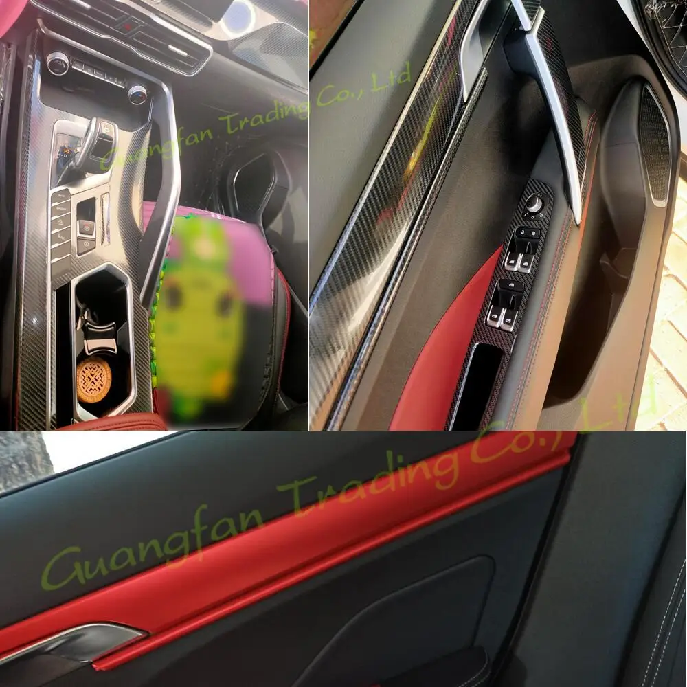 Для Geely Coolray 2019-2021 3D/5D углеродное волокно внутренняя крышка автомобиля цветная