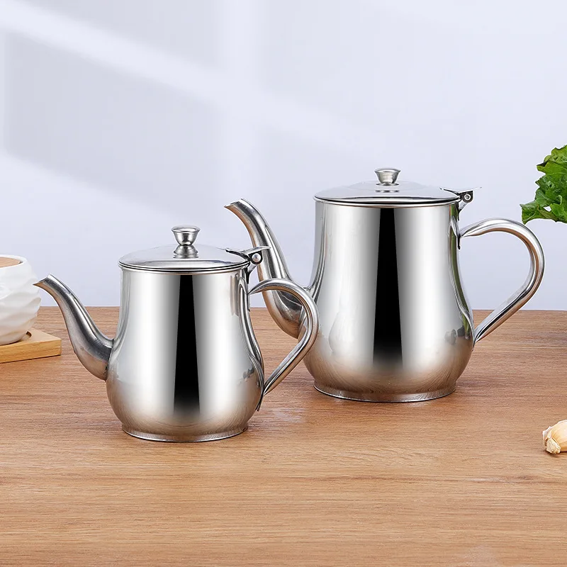 

Stainless Steel Filter Oil Pot Leak-proof Wine Pot For Kitchen Pouring Oil Bottle Kitchen Supplies Oil Can