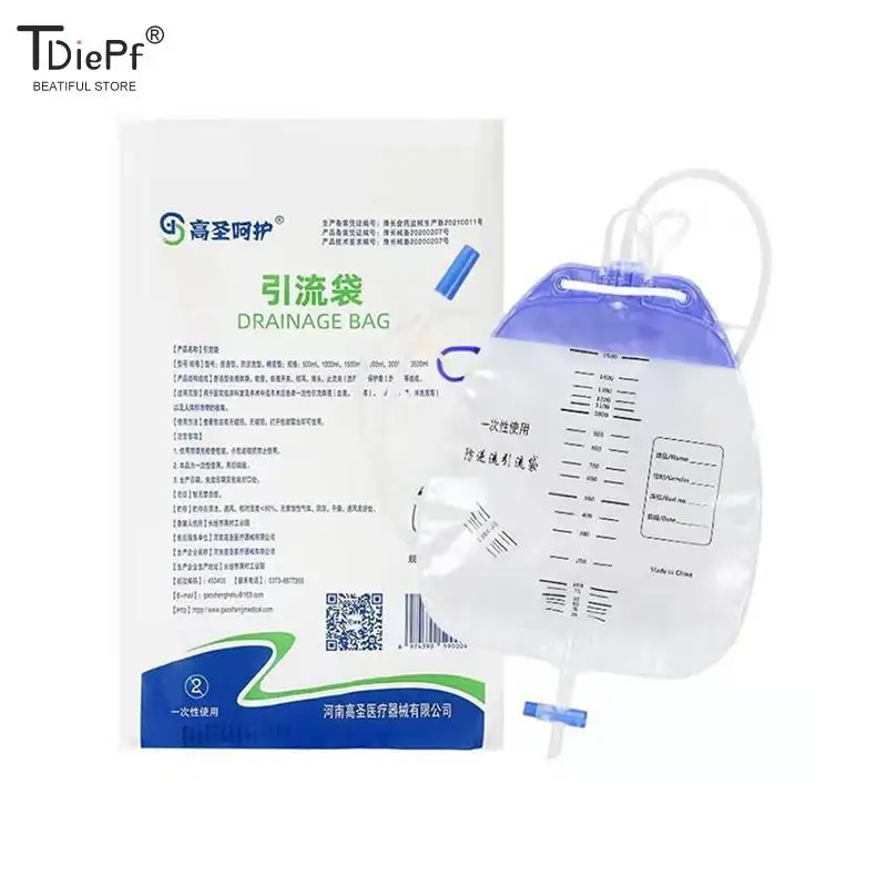 

5pcs Reusable Medical Latex Sleeve Type Urine Bag Male Drainage Catheter Bag 1000/1500ML Urine Collector Bag Urinal Pee Holder