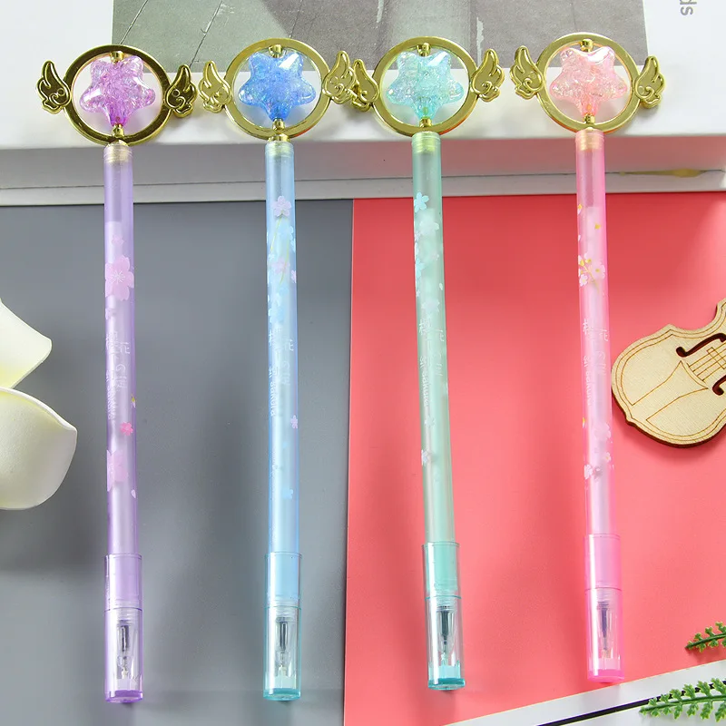 

24 Pcs Creative Crystal Fairy Gel Pens Set Girls Heart Water Pen Student Stationery School Office Supplies