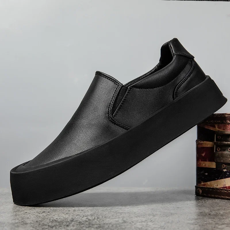 2024 трендовая мужская обувь в британском стиле простая белая повседневная из