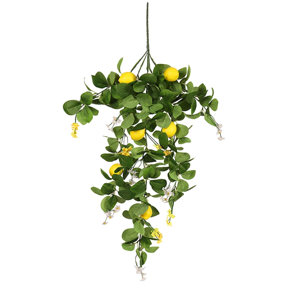 

Artificial Topiary Tree Winter Wreath Fake Lemon Decors Home Décor Fruit Faux Greenery Potted Ornament Flower Branch Stem