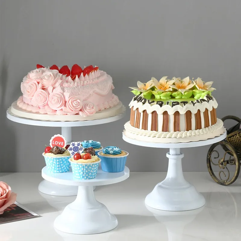 

20/25/30cm Cake Stand Home Party Display Stand Wedding Decoration Wrought Iron Birthday Tray Dessert Desktop Cupcake Holder
