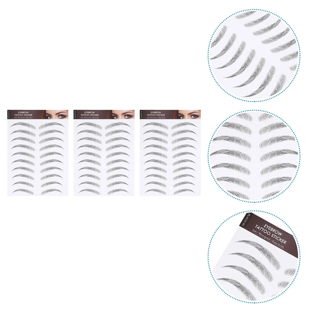 

Eyebrow Stickers Temporary Brow Eyebrows Waterproof Hair 4D Transfers Imitation Peel Off High Arch Natural False Fake 6D Sticker