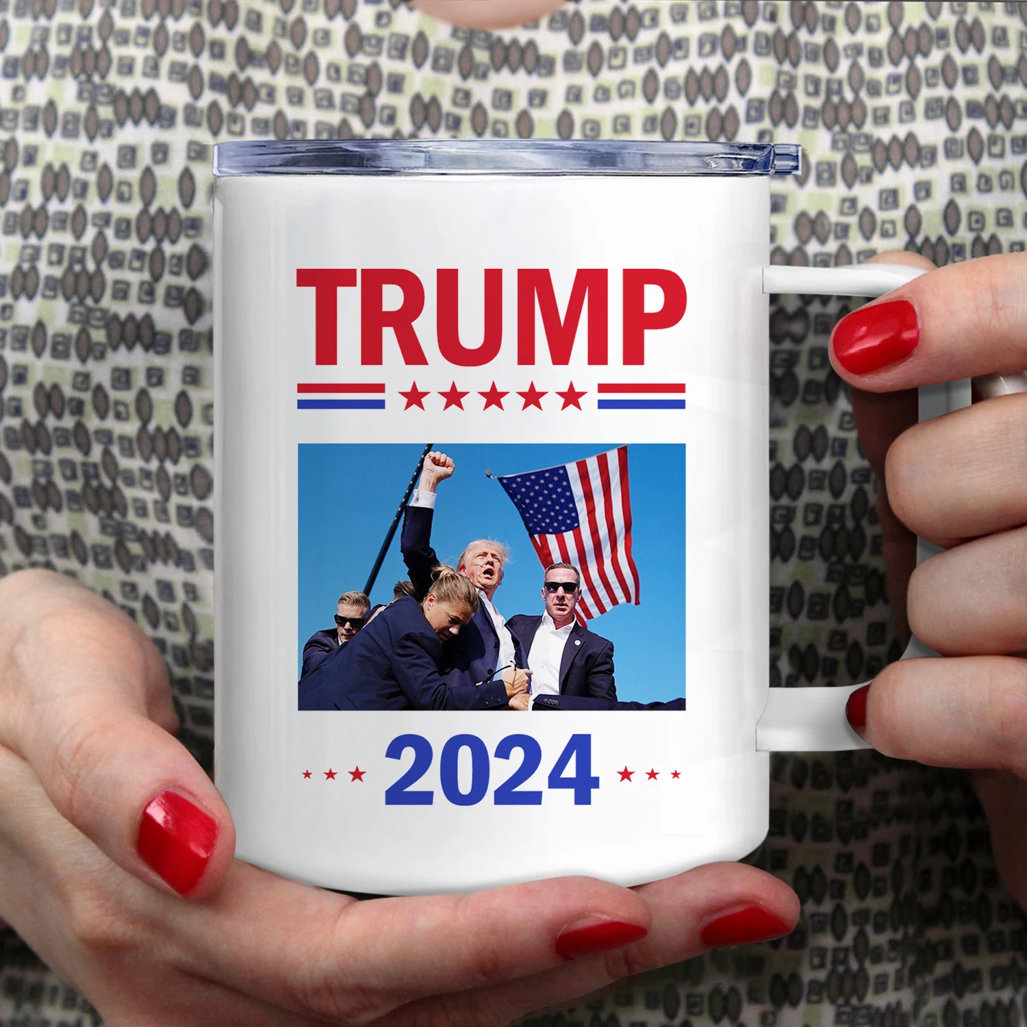 1 шт. чашка из нержавеющей стали Trump's Assassination на 12 унций