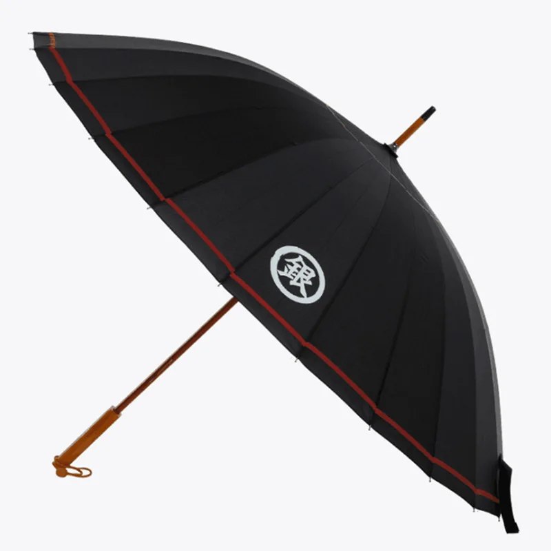 

Gintama Double Umbrella Anime Surrounding Sunny Umbrella 24 Bones Men and Women Personality Wooden Long Handle Umbrella