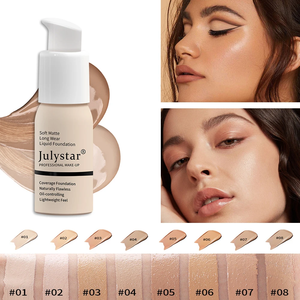 Colour Changing Liquid Foundation Hides Wrinkles & Lines Makeup Base Concealer Cover Moisturizing Fluid for all Skin Tone