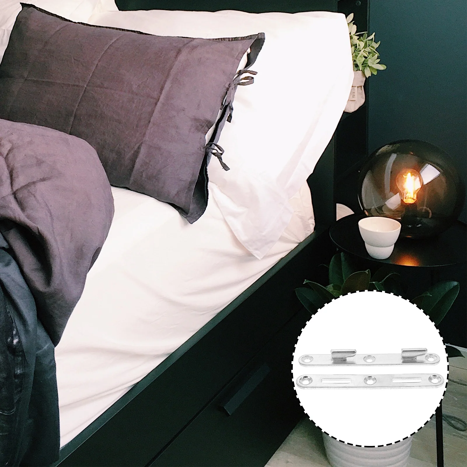 

4 Sets Bed Rail Bracket Furniture Bed Rail Connecting Fitting Replacement