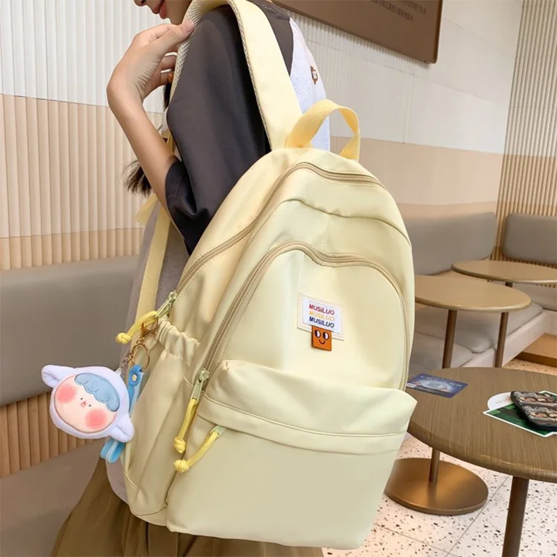 

Teenagers School Bags for Girls Middle Student Backpack Women Nylon Campus Bookbag Japanese Korean Style