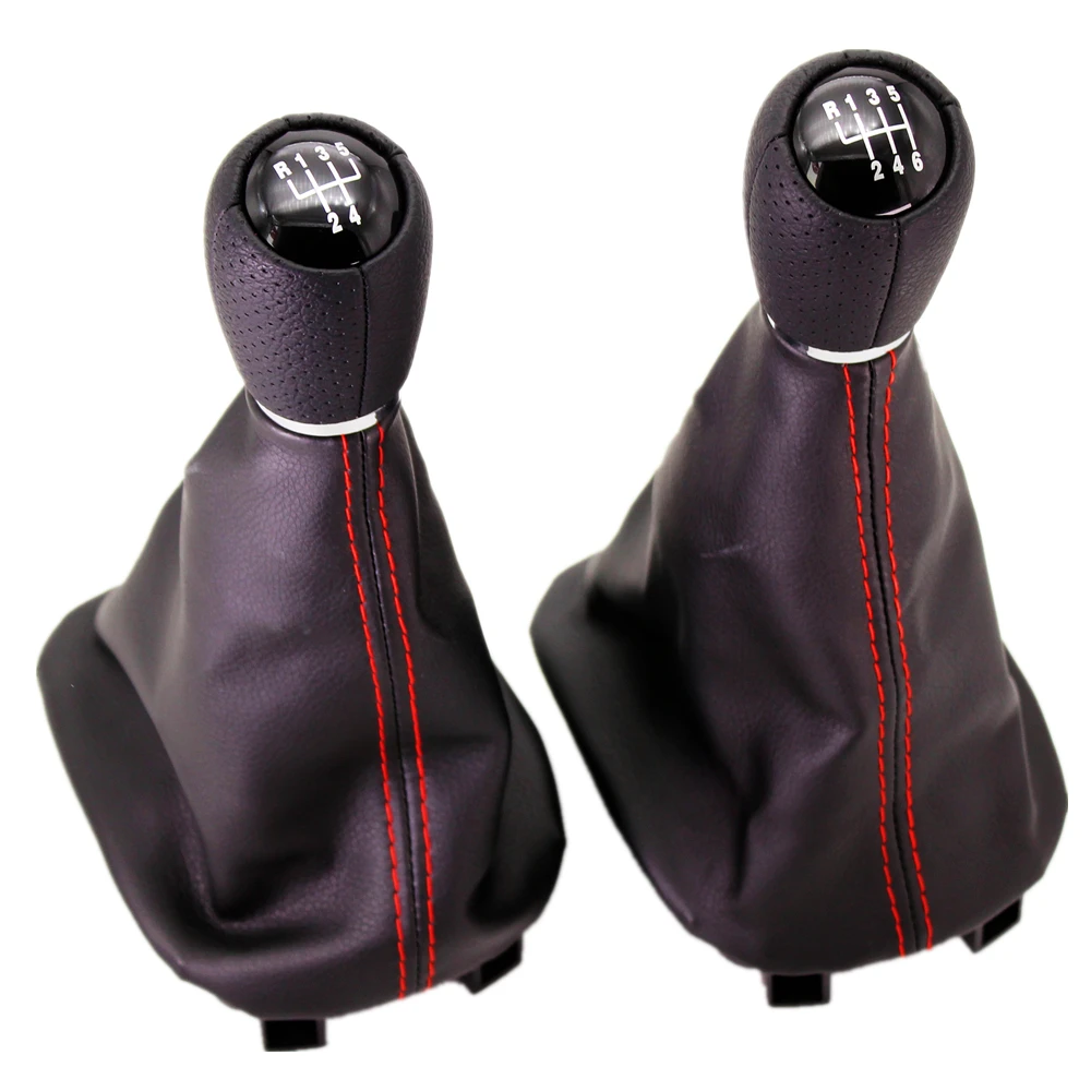 

For Seat Leon 1M1 2002 2003 2004 2005 2006 Car-styling 5 / 6 Speed Car Gear Shift Knob With Leather Gaitor Boot 12mm Hole insert