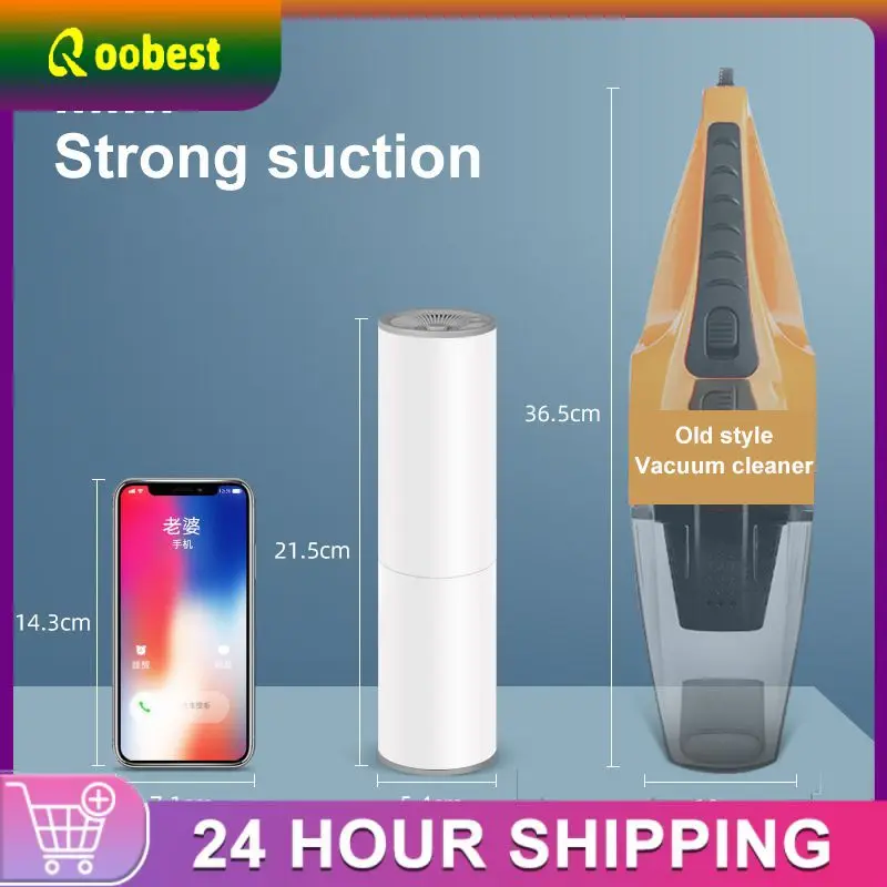 

Car Appliance Strong Suction Lightweight Design Abs Mini Vacuum Cleaner Dry And Wet Dual Purpose 120w High Power 33x9x8cm 120w
