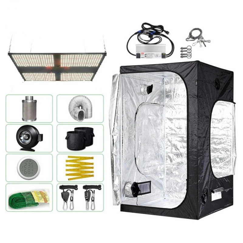 

60x60x140 120x120x200 Grow Tent Led Grow Light Kit for Hydroponics System with Air Filter & Vent Line & Grow Light Growbox