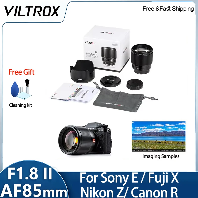 Фото VILTROX 85mm F1.8 II STM объектив с автофокусом и фиксированным фокусным расстоянием, с большой апертурой, для беззеркальных камер Nikon Z, Sony E, Fuji FX. №1