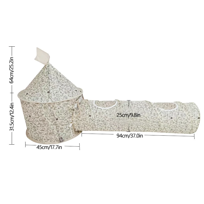 Палатка для кошек портативная игрушка домашних питомцев туннель в прятках