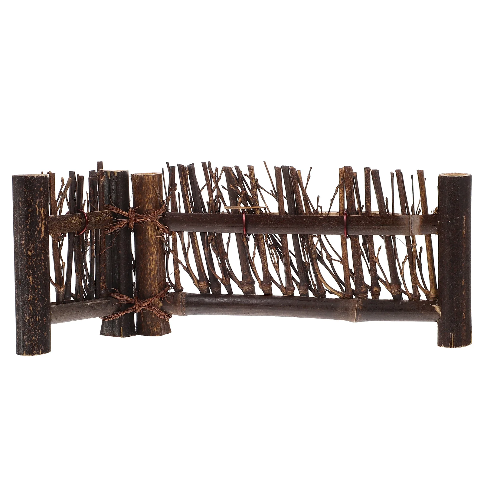 

Fence Garden Zen Table Kit Wooden Decorative Mini Edging Woven Decoration Wood Short Miniature Screen Rustic Ceremony Tea