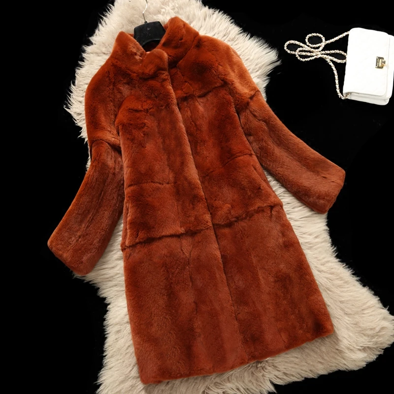 Real Overcoat Women's Winter Coats 2022 Fur Mink Fur Thick Winter High Street Other Slim Real Fur Woman