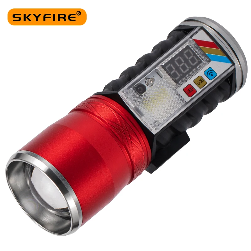 

SKYFIRE Campinglight Rechargeable High Lumen Outdoor Atmosphere Light Durable Super Bright 4 Color Zoomable Flashlight SF-459