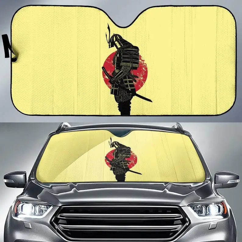 

Japanese samurai car sun visor reflector anti-ultraviolet evil eye custom car sun visor universal sun visor