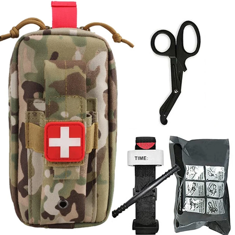 

Outdoor Molle Medical Pouch First-Aid Bag EMT Bandage Tourniquet Scissors IFAK Pouch Med Trauma Survival Supplies Bag