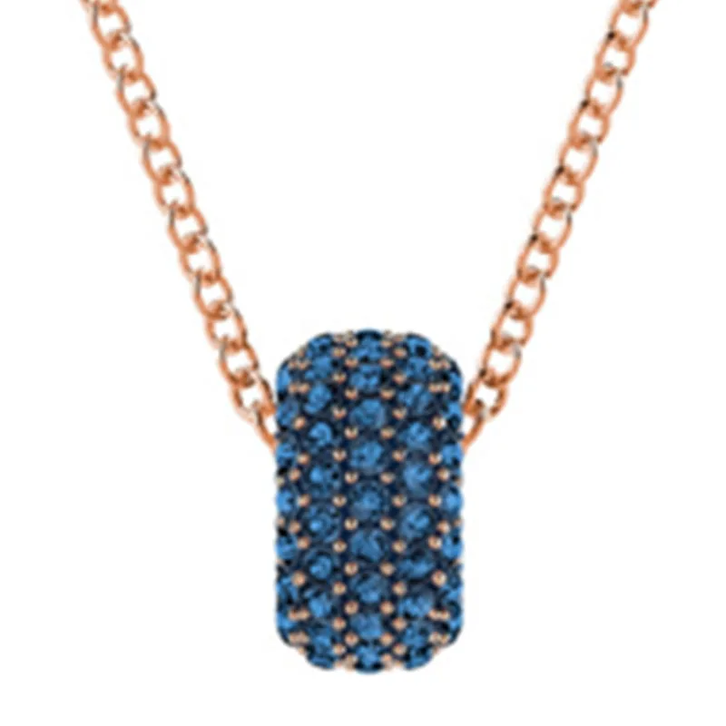 

Exquisite 2023 New Light Luxury Fashion Dark Blue Cute Small Circle Lucky Necklace Christmas Gift
