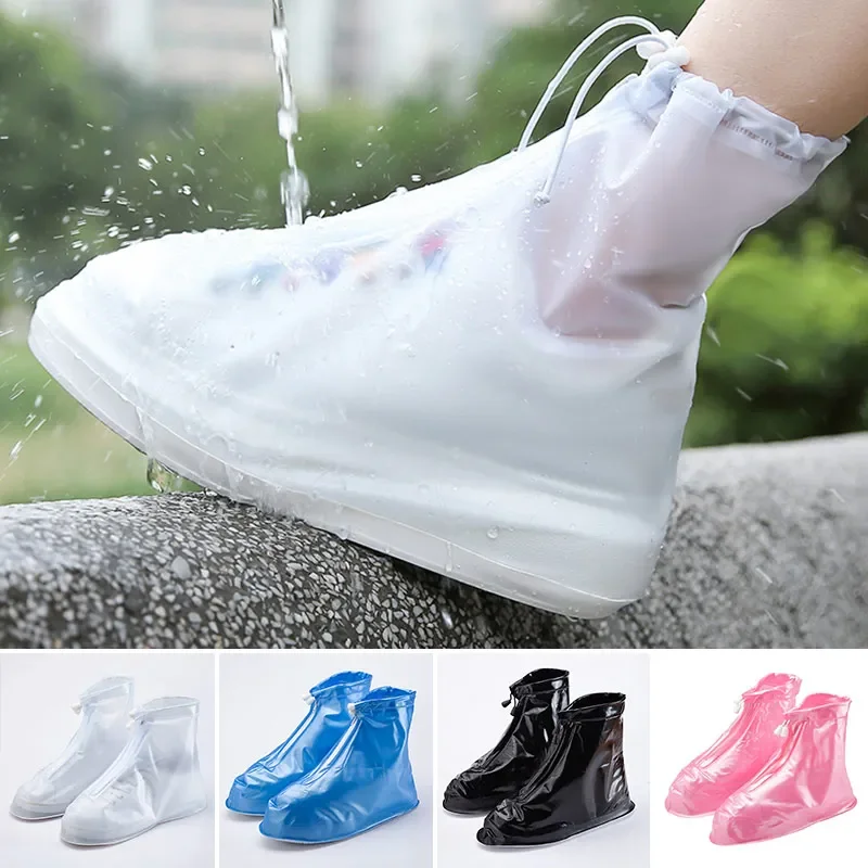 Rain Boot Cover with Waterproof Layer Men Women Outdoor Hiking PVC Slip-resistant Overshoes Shoes Protectors