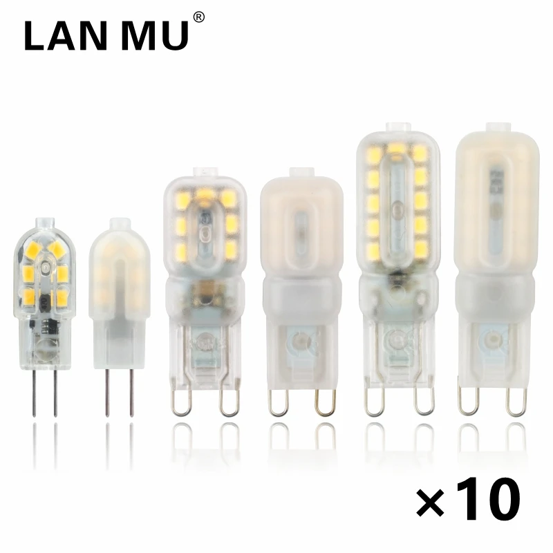 10PCS G4 G9 LED Bulb 3W 5W Light Bulb AC 220V DC 12V LED Lamp SMD2835 Spotlight Chandelier Replace 30W 50W Halogen Lamps