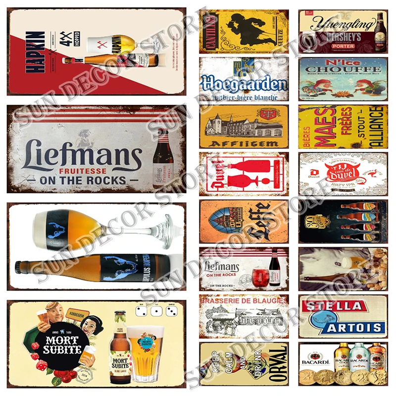 

ORVAL Hoegaarde DUVEL Beer Car License Metal Sign Plaque Decoration Living Room Man Cave Club Wall Decor Plate 6x12Inch C-254